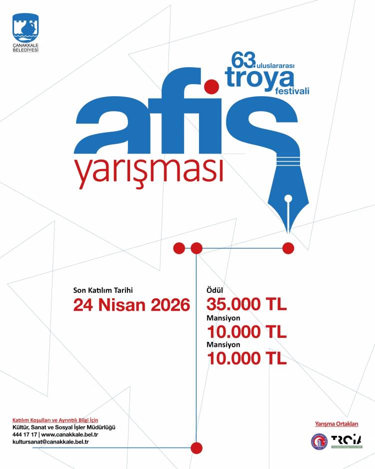 Afiş Yarışması: 63. Uluslararası Troya Festivali Afiş Yarışması Başvuruları Başladı